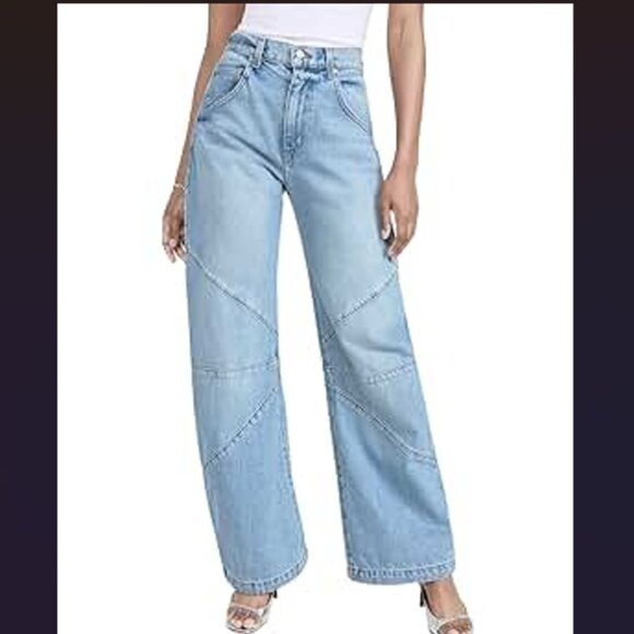 NEW EB DENIM Freddy Cropped Barrel Jeans in daphne for women 1125 8t4 - Picture 1 of 10